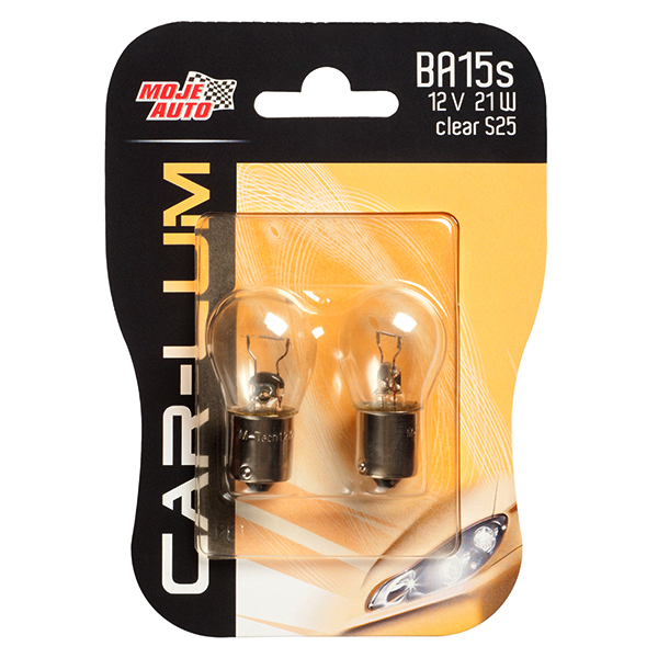 VIRAGE BA15S 12V/21W S25 CLEAR (2PAK)
