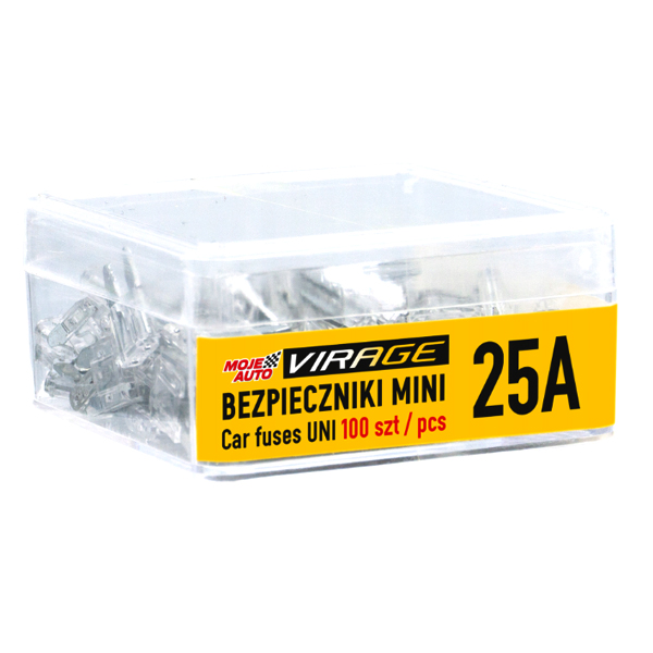 VIRAGE BEZPIECZNIKI MINI 25A 100SZT