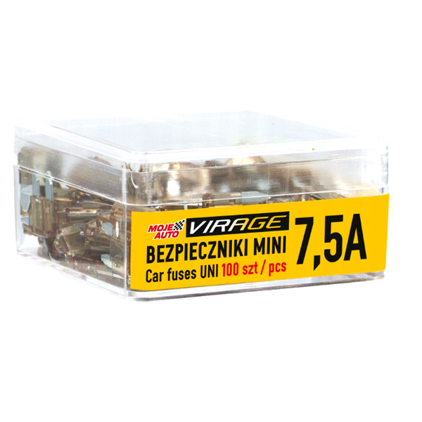 VIRAGE BEZPIECZNIKI MINI 7.5A 100SZT