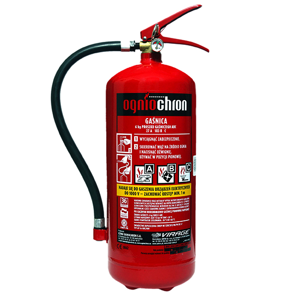 VIRAGE GAŚNICA PROSZKOWA GB 6X ABC 6KG