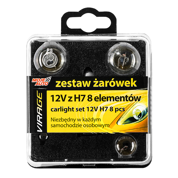 VIRAGE H7 12V ZESTAW ŻARÓWEK 8 ELEMENTÓW