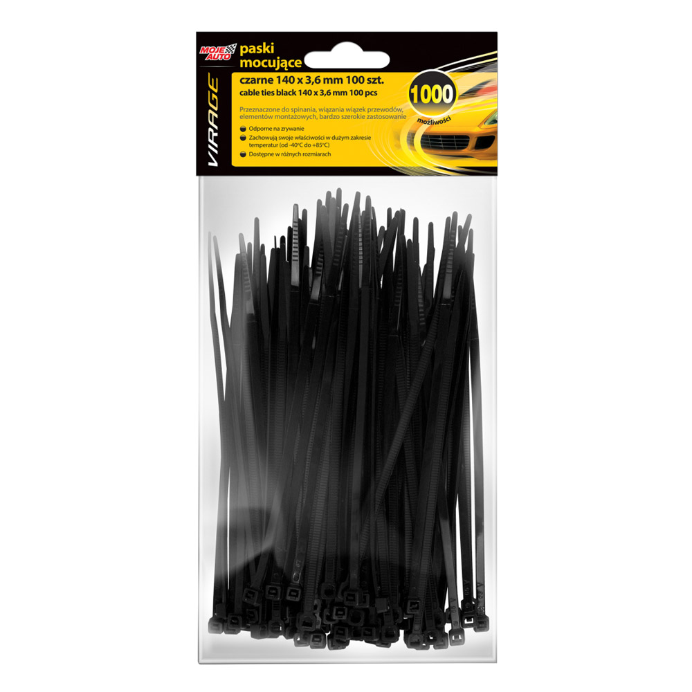 VIRAGE PASKI MOCUJĄCE 140 x 3.6MM 100SZT