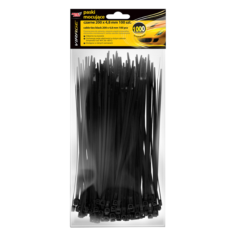 VIRAGE PASKI MOCUJĄCE 200 x 4.8MM 100SZT