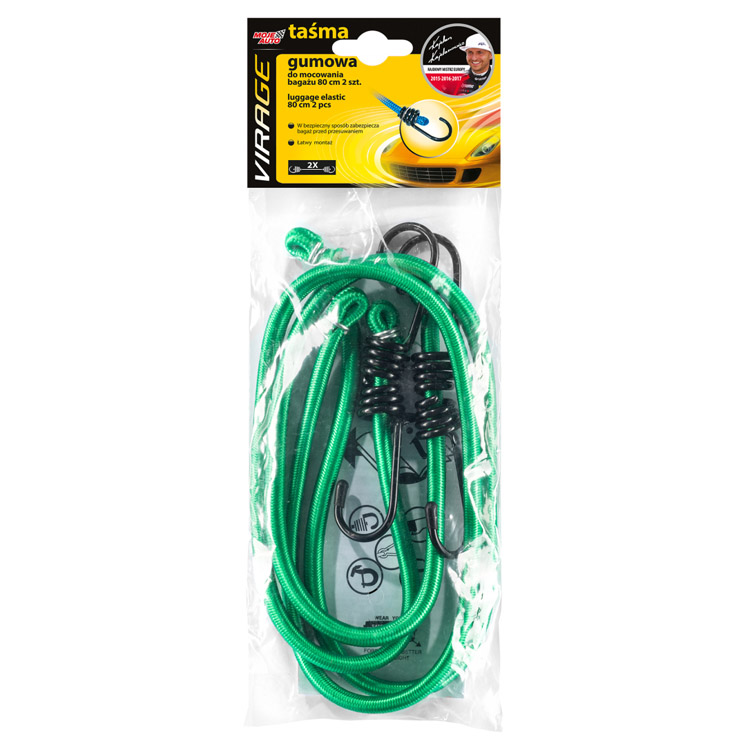 VIRAGE TAŚMA GUMOWA DO MOCOWANIA BAGAZU 80CM