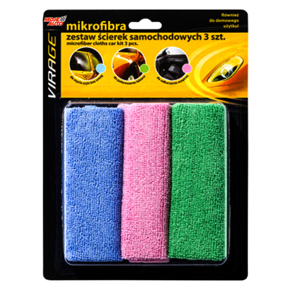 VIRAGE ZESTAW ŚCIEREK Z MIKROFIBRY 3SZT